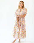 Tweedy Floral Midi Dress