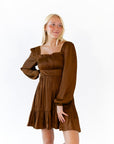 Barb Satin Finish Mini Dress