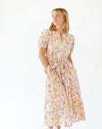 Tweedy Floral Midi Dress