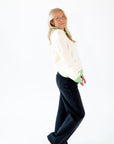Cassia Half-Zip Colorblocked Knit