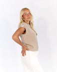 Mirelle Button Back Top