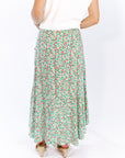 Sariah Wrap Floral Skirt · Aqua