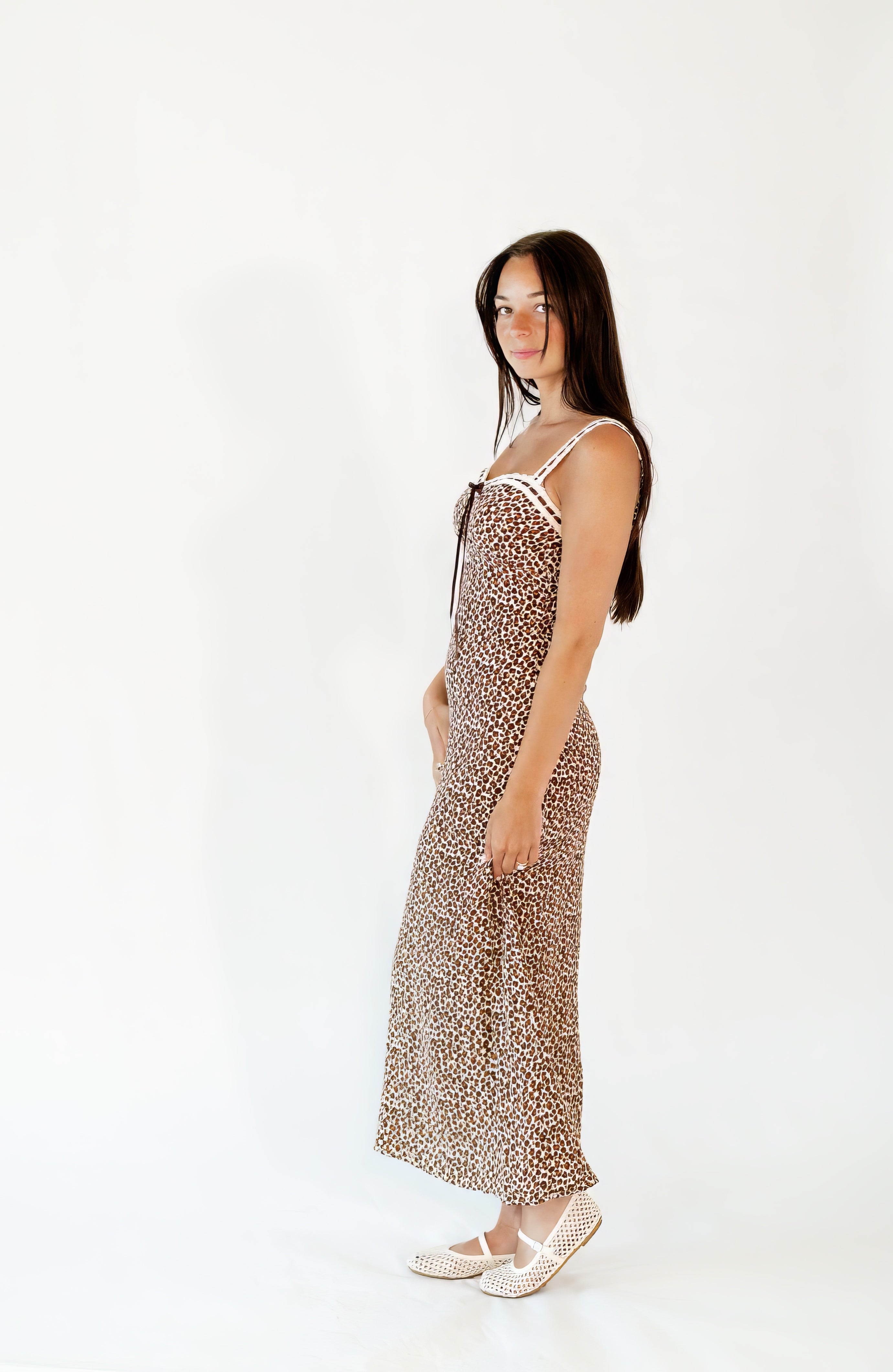 Tefi Leopard Print Maxi Dress