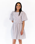 Tilly Floral Print Striped Dress