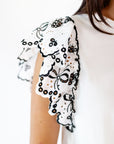 Krisie Embroidered Sleeve Top