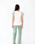 Krisie Embroidered Sleeve Top