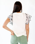 Krisie Embroidered Sleeve Top