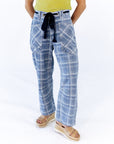 Plaid Barrel Jeans
