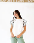 Krisie Embroidered Sleeve Top