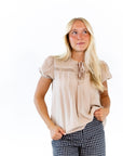 Lila Crochet Detail Top
