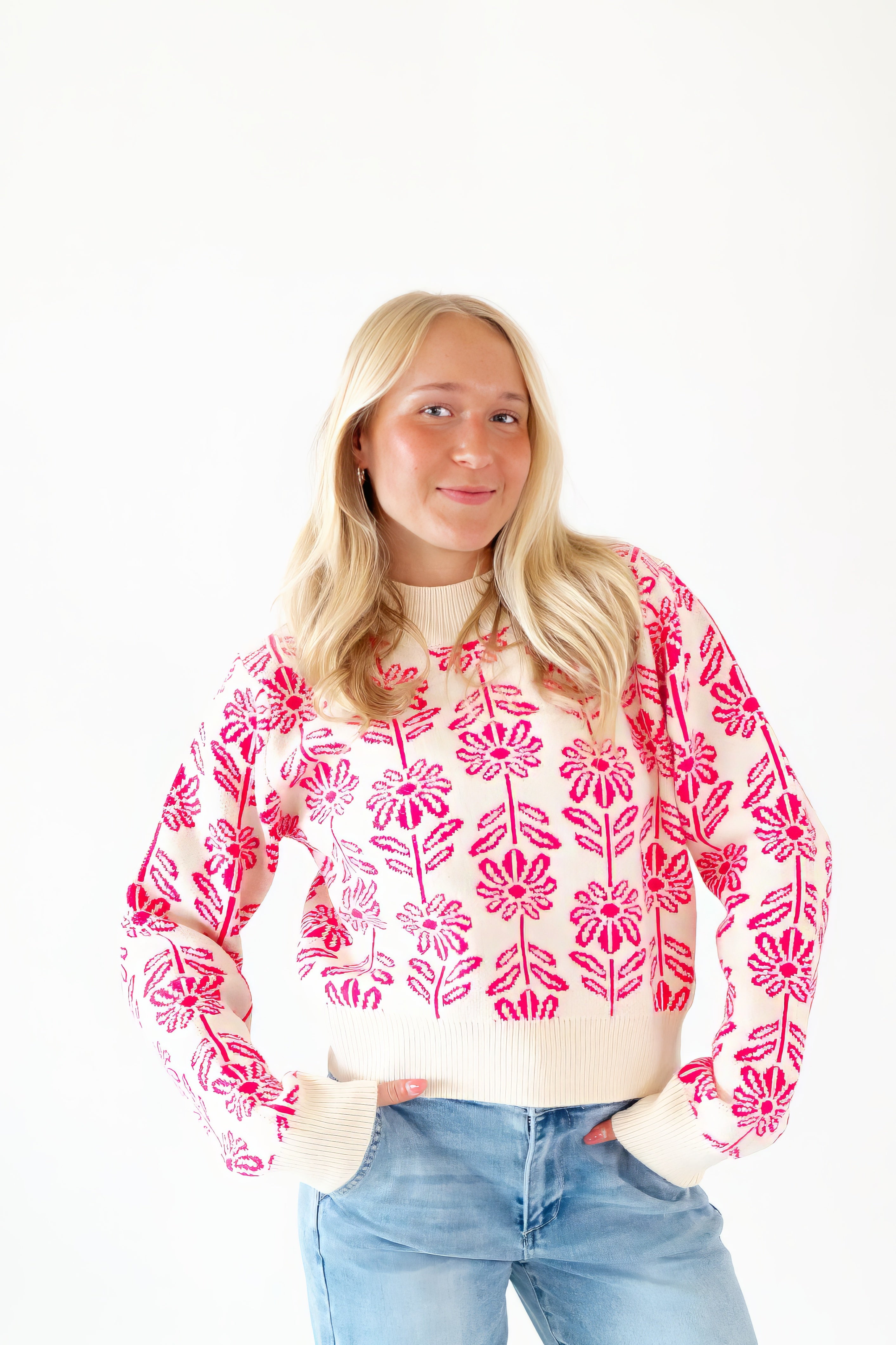 Carmen Floral Knit Sweater