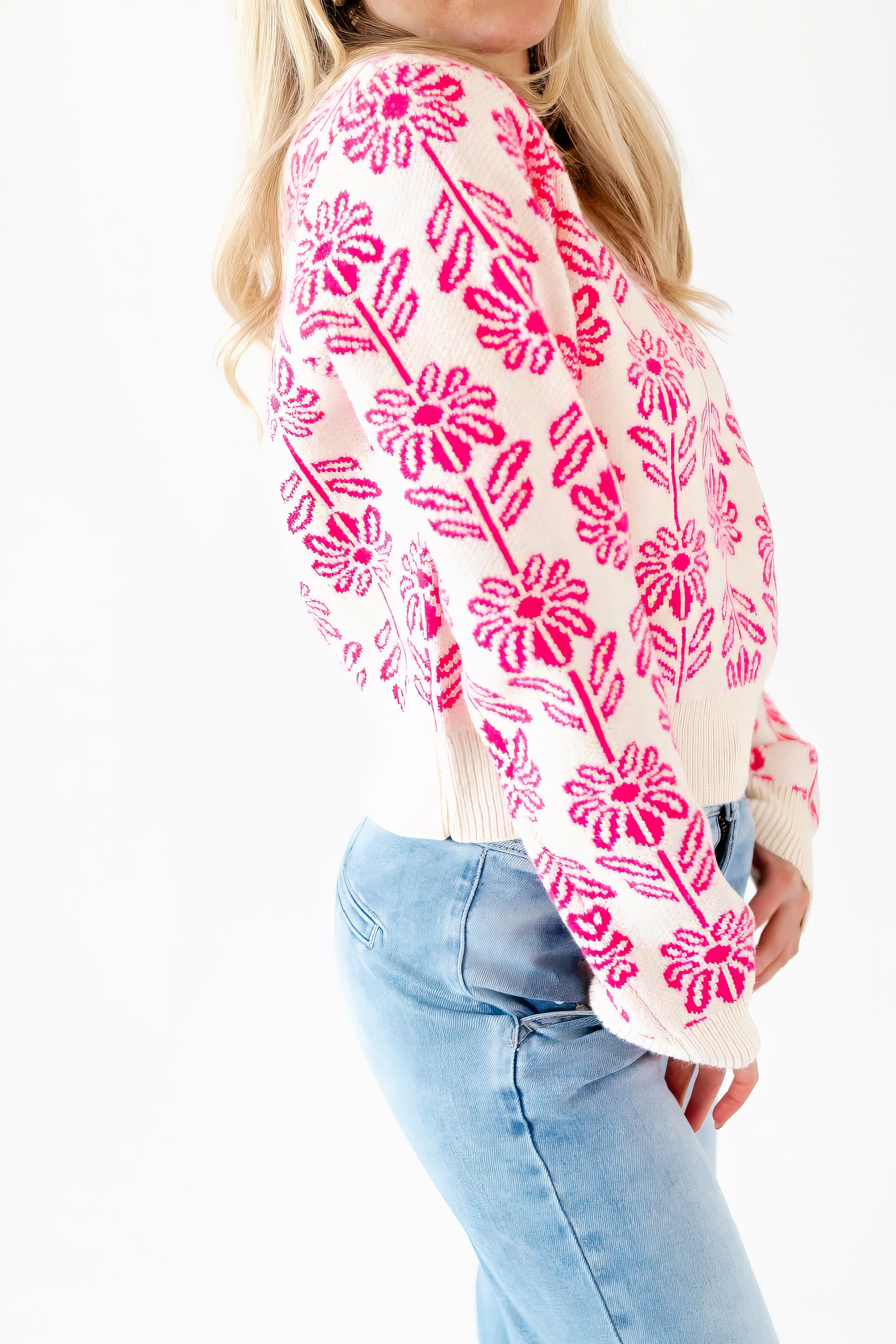 Carmen Floral Knit Sweater