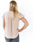 Lila Crochet Detail Top