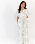 Emelia Striped Shirt Dress