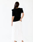 Sloane Ribbed Button Detail Up