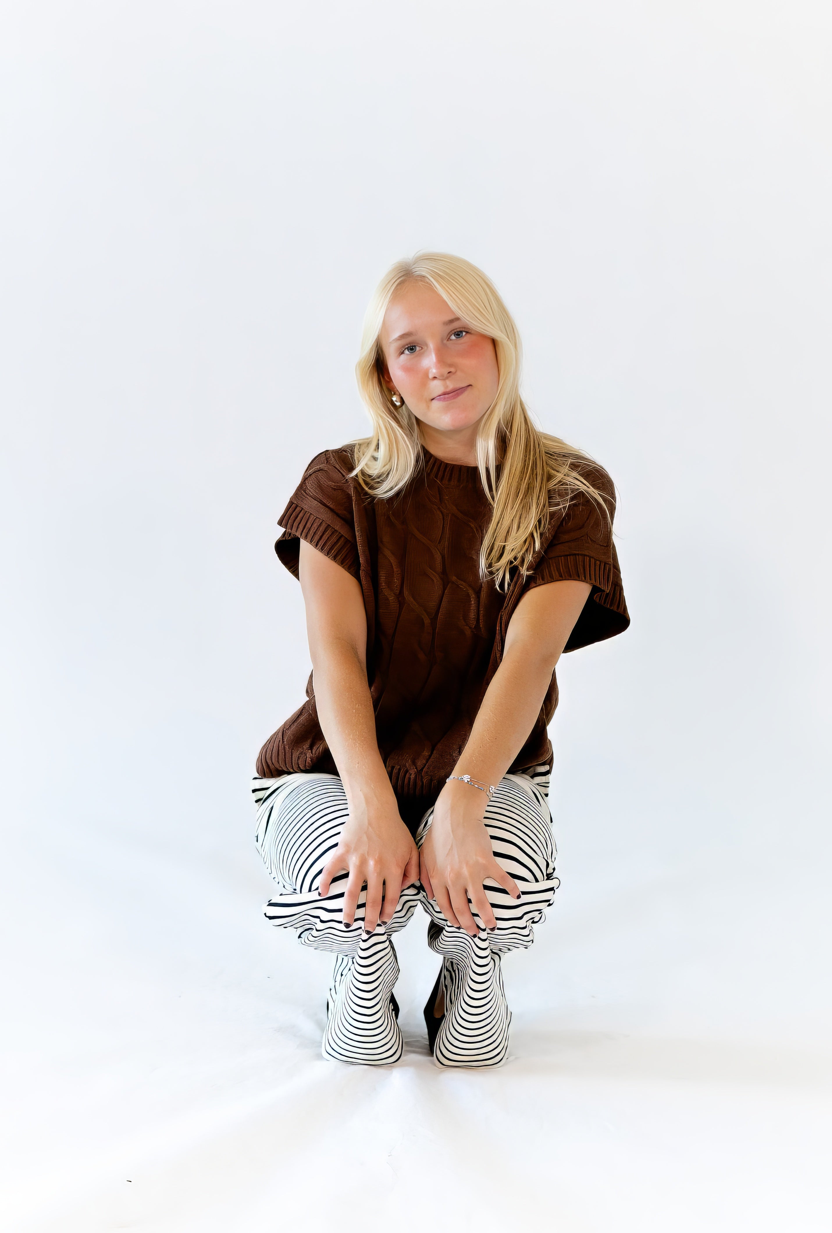 Chestnut Cable Knit Top