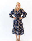Bloom Tie Waist Midi Dress