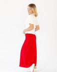 Wells Button Front Linen Skirt