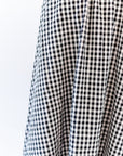 Iris Gingham Midi Skirt · Black