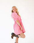 Francesca Ribbon Tie Waist Dress
