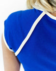 Bella Contrast Trim Tee · Blue