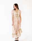 Simonette Floral Puffed Sleeve Dress