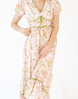 Simonette Floral Puffed Sleeve Dress