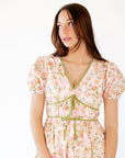 Simonette Floral Puffed Sleeve Dress