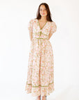 Simonette Floral Puffed Sleeve Dress