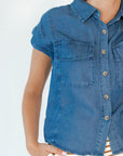Twyla Button Up Chambray Top