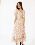 Simonette Floral Puffed Sleeve Dress