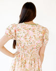 Simonette Floral Puffed Sleeve Dress