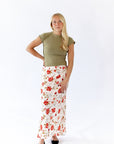 Ava Ribbed Exposed Seam Tee · Olive Green