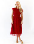 Alexa Swiss Dot Dress · Wine