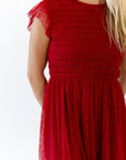 Alexa Swiss Dot Dress · Wine