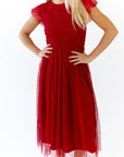 Alexa Swiss Dot Dress · Wine