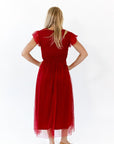 Alexa Swiss Dot Dress · Wine