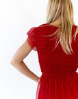 Alexa Swiss Dot Dress · Wine