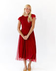 Alexa Swiss Dot Dress · Wine