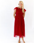 Alexa Swiss Dot Dress · Wine