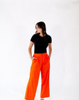 Faye Linen Pleated Pants