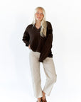Hannah Raw Edge Pullover