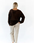 Hannah Raw Edge Pullover