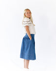 Lindie Pleated Denim Skirt