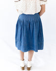 Lindie Pleated Denim Skirt