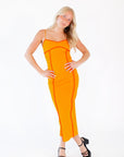 Faye Piped Maxi Dress・Orange