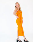 Faye Piped Maxi Dress・Orange