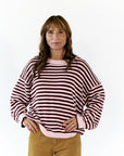 Willa Striped Button Back Sweater