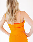 Faye Piped Maxi Dress・Orange
