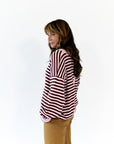 Willa Striped Button Back Sweater